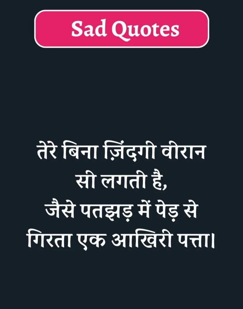 Best Sad Quotes in Hindi - सैड कोट्स हिन्दी में। (9)