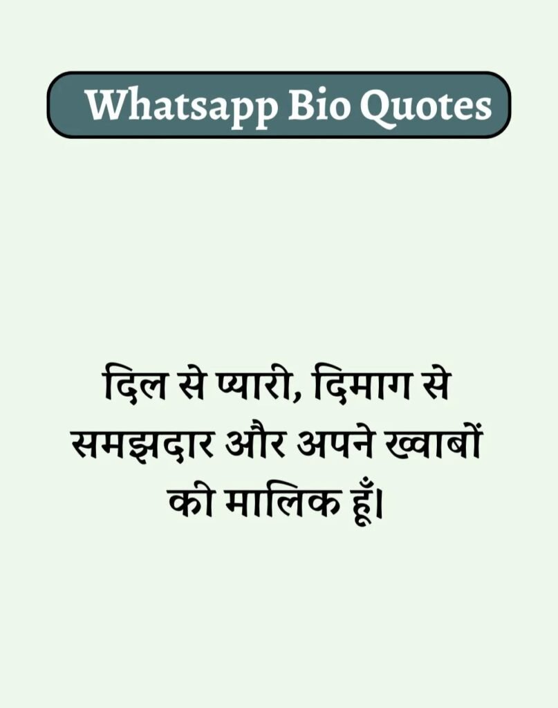 Best WhatsApp Bio in Hindi - वाट्सऐप बायो हिन्दी में। (11)