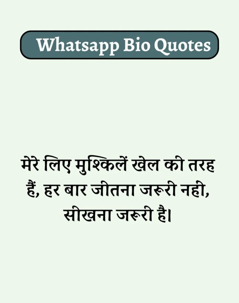 Best WhatsApp Bio in Hindi - वाट्सऐप बायो हिन्दी में। (13)