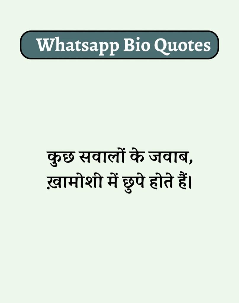 Best WhatsApp Bio in Hindi - वाट्सऐप बायो हिन्दी में। (5)