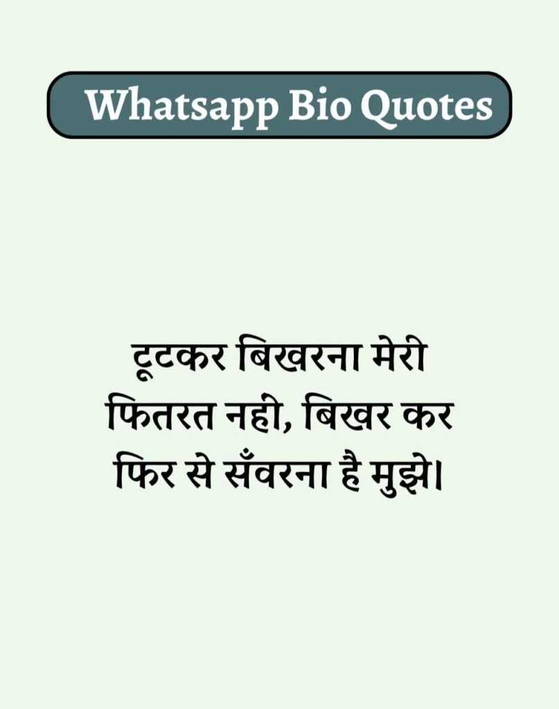 Best WhatsApp Bio in Hindi - वाट्सऐप बायो हिन्दी में। (7)