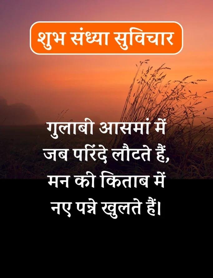 Best शुभ संध्या सुविचार- Good Evening Suvichar in Hindi (9)
