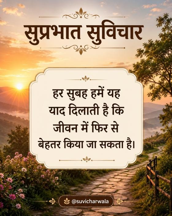 Best सुप्रभात सुविचार Good Morning Suvichar in Hindi (10)