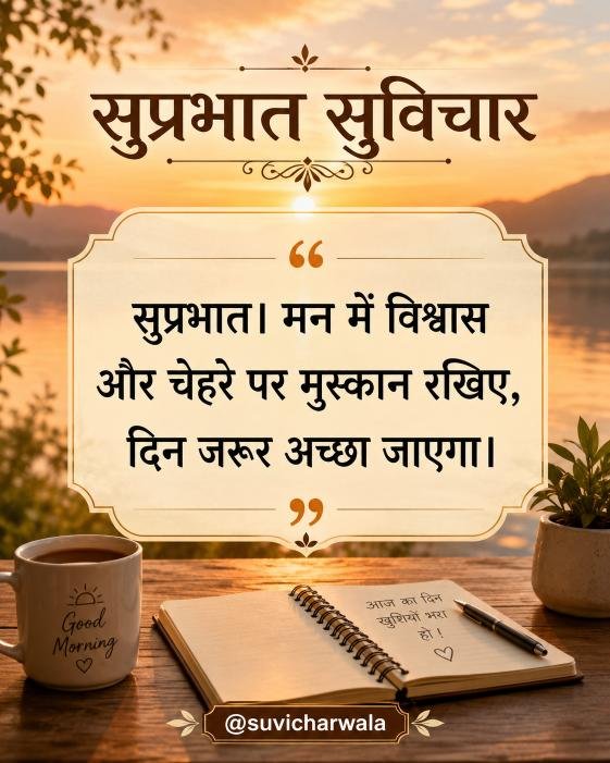 Best सुप्रभात सुविचार Good Morning Suvichar in Hindi (11)