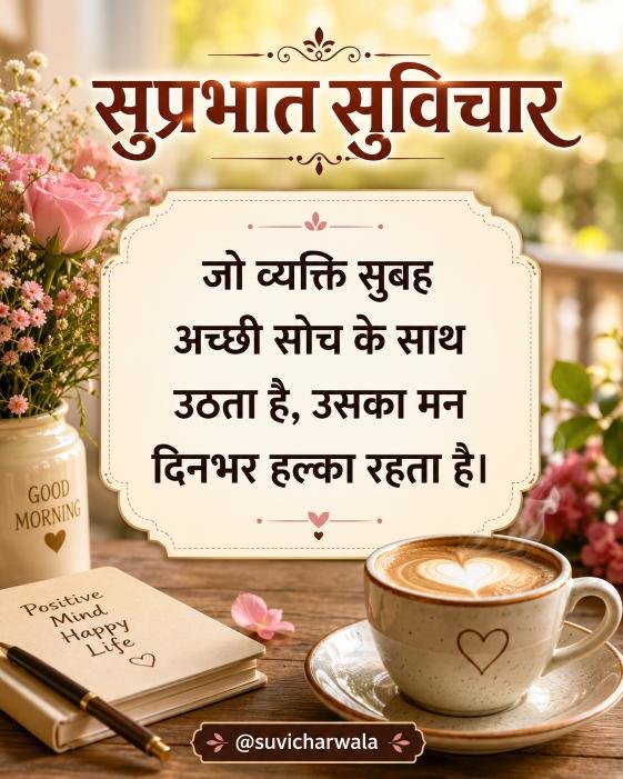 Best सुप्रभात सुविचार Good Morning Suvichar in Hindi (2)