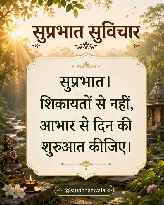 Best सुप्रभात सुविचार Good Morning Suvichar in Hindi (4)