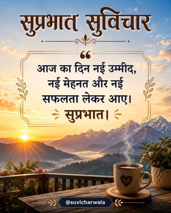 Best सुप्रभात सुविचार Good Morning Suvichar in Hindi (5)