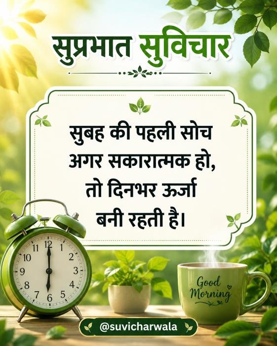 Best सुप्रभात सुविचार Good Morning Suvichar in Hindi (7)