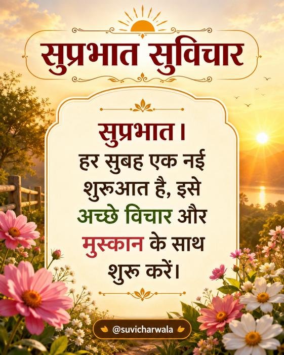 Best सुप्रभात सुविचार Good Morning Suvichar in Hindi (8)